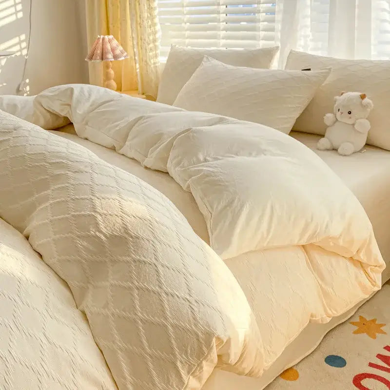 Pastel Green Quilted Bedding