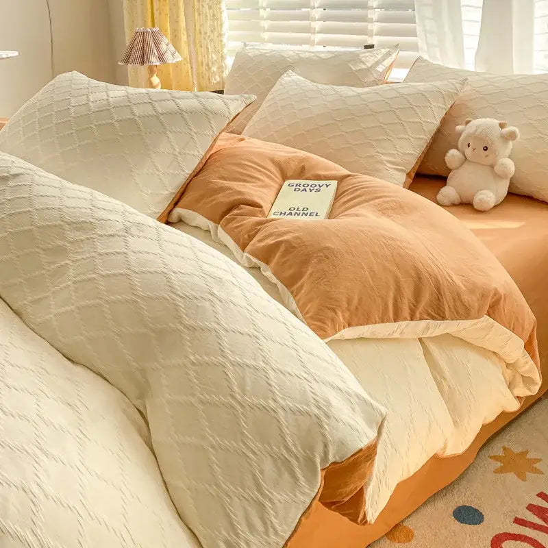 Pastel Green Quilted Bedding