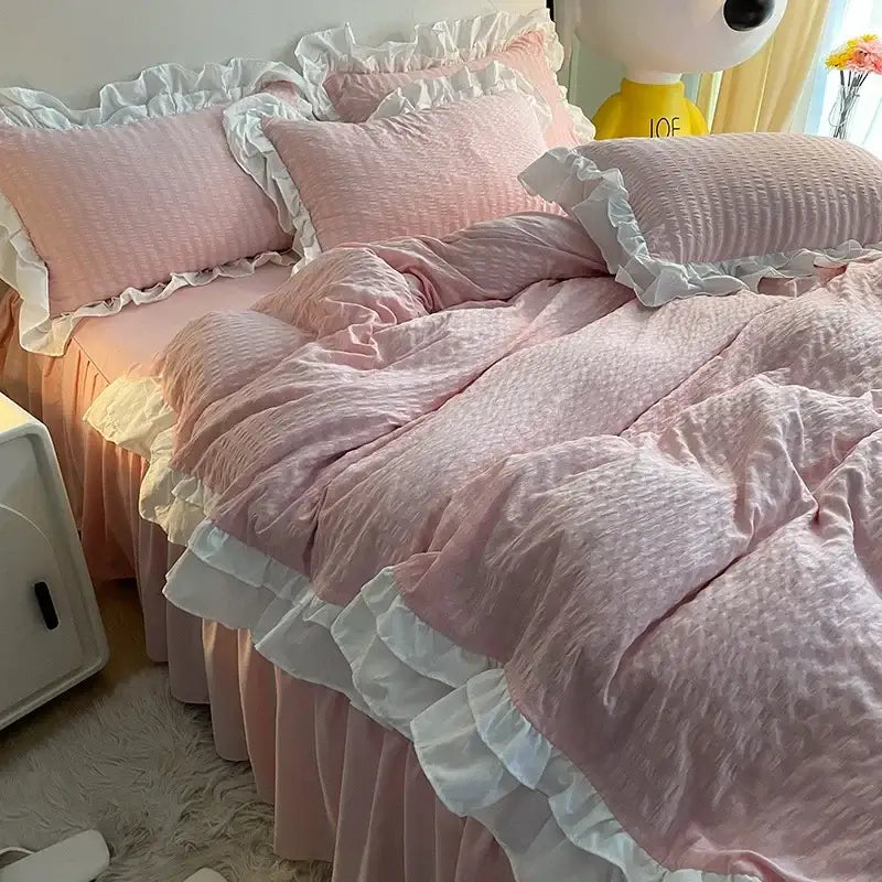 Green Lace Cotton Bedding
