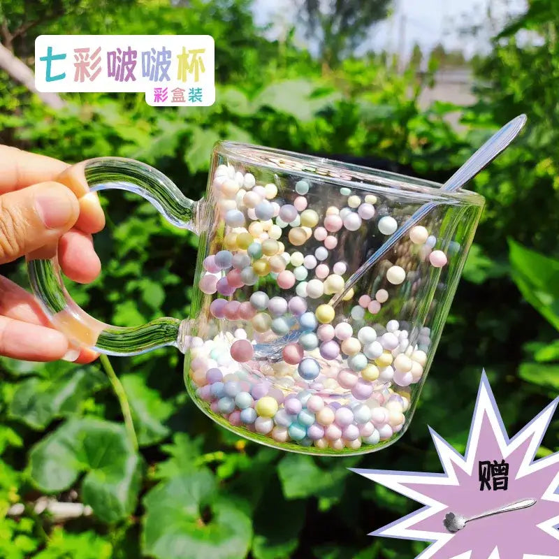 Heart Bubble Glass Cup