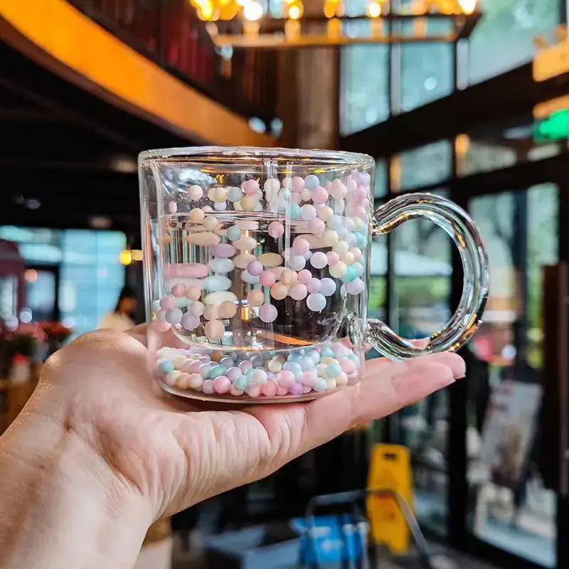 Heart Bubble Glass Cup