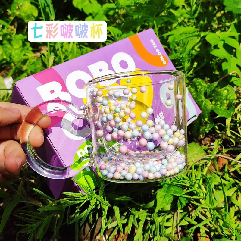 Heart Bubble Glass Cup