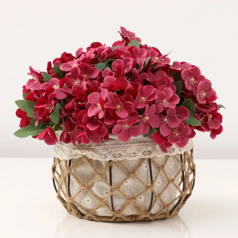 Silk Begonia Flower Decor