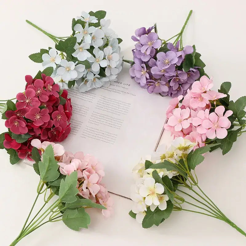 Silk Begonia Flower Decor