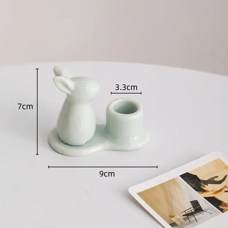 Ceramic Bunny Candle Holder