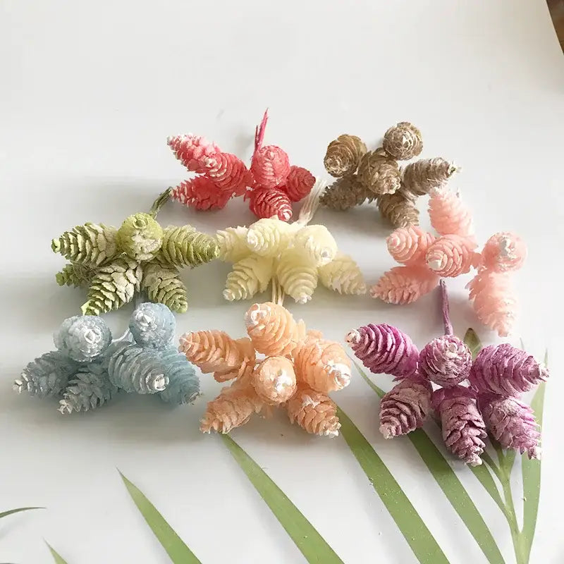 Pastel Pinecone Flower Wreath