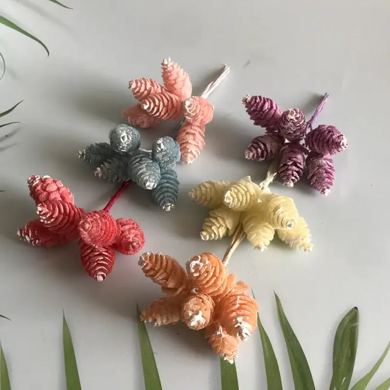 Pastel Pinecone Flower Wreath