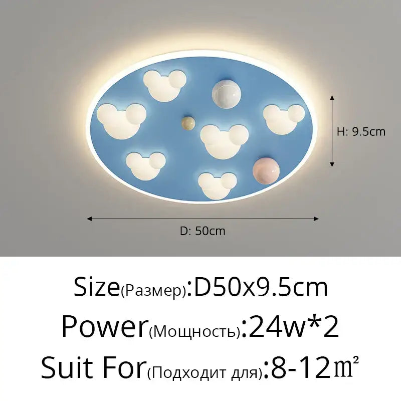 Pink Blue Cloud Ceiling Light