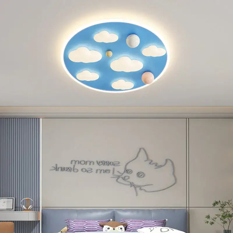 Pink Blue Cloud Ceiling Light