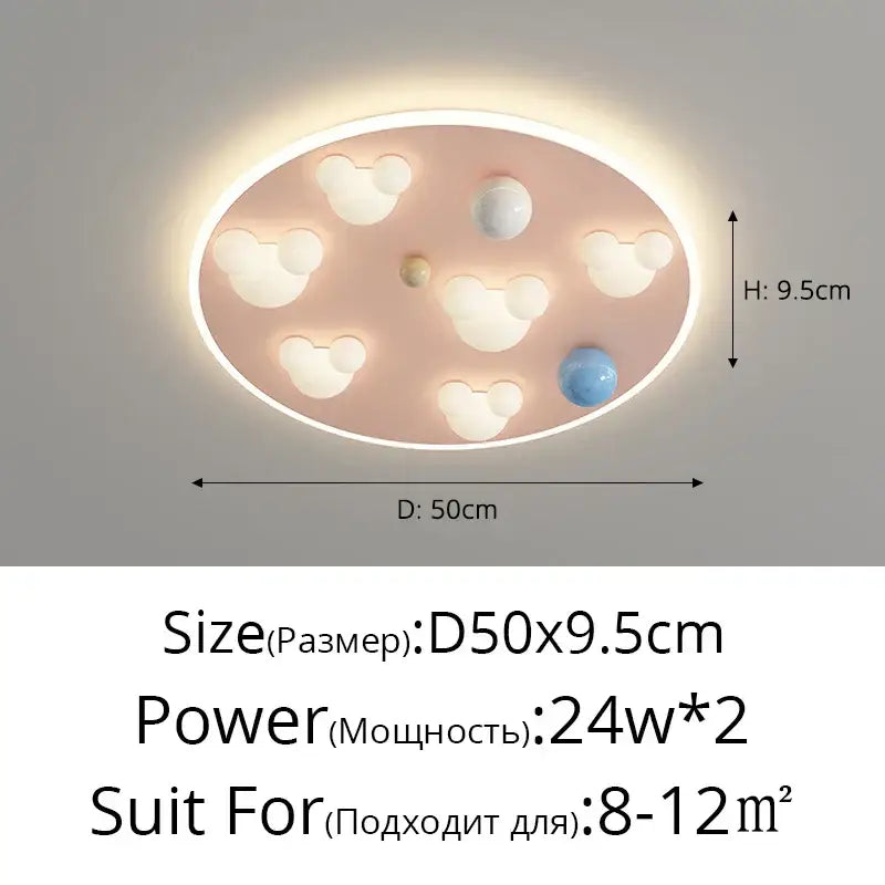 Pink Blue Cloud Ceiling Light