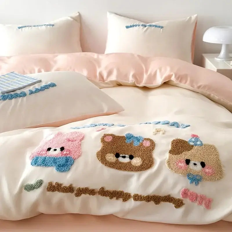 Pink Cartoon Tencel Bedding 2.0m