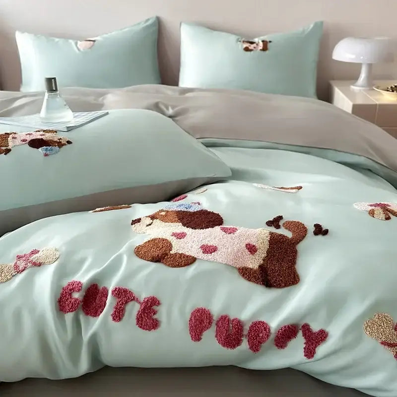 Pink Cartoon Tencel Bedding 2.0m