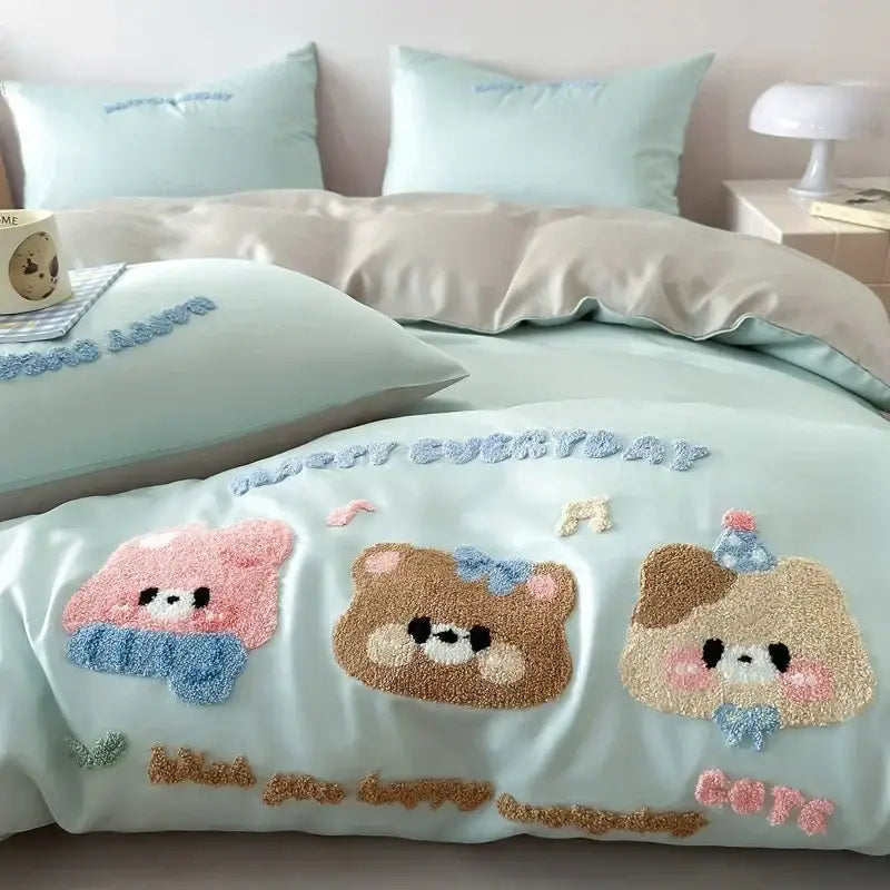 Pink Cartoon Tencel Bedding 2.0m