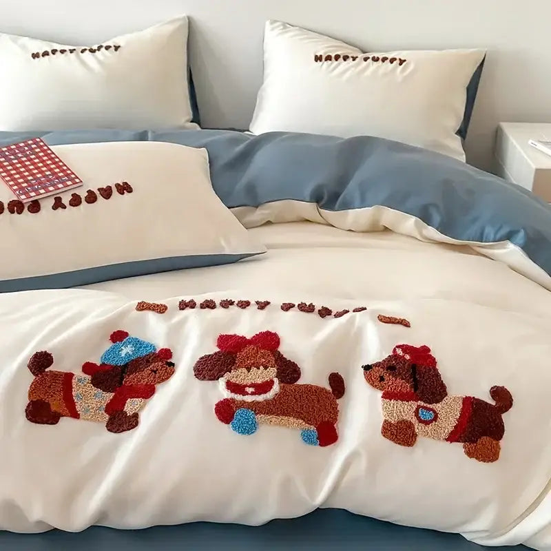 Pink Cartoon Tencel Bedding 2.0m