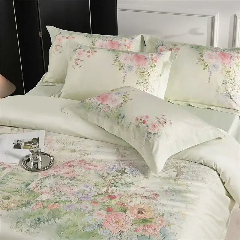 Pink Floral Egyptian Cotton Bedding