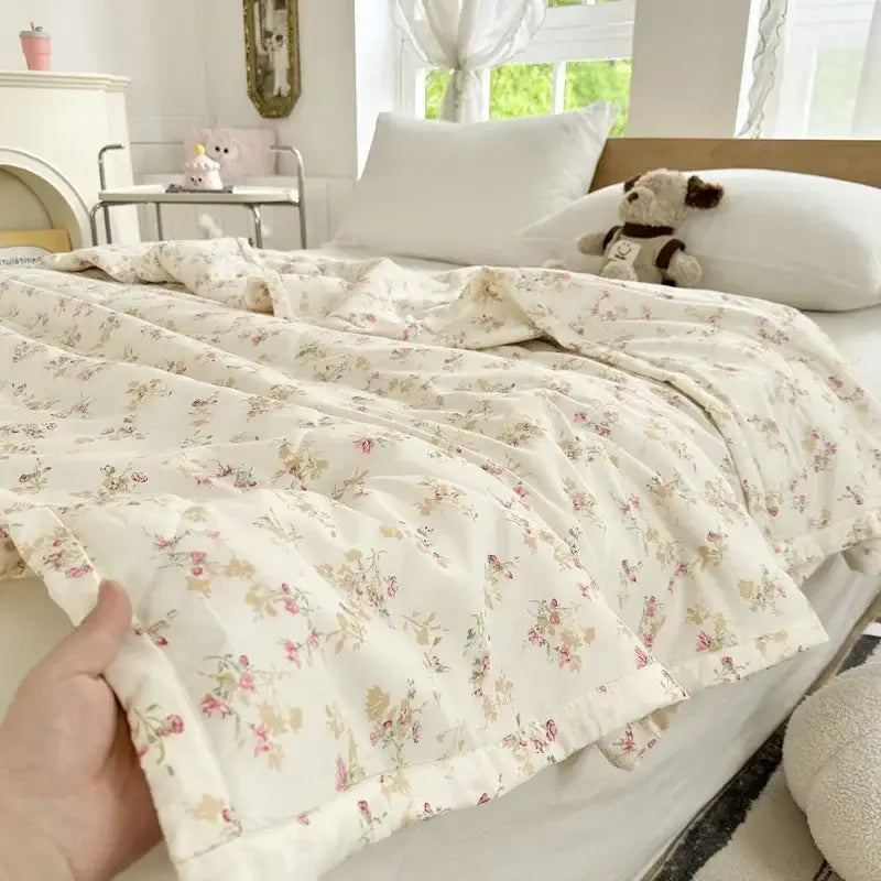 Pink Cartoon Bear Quilt