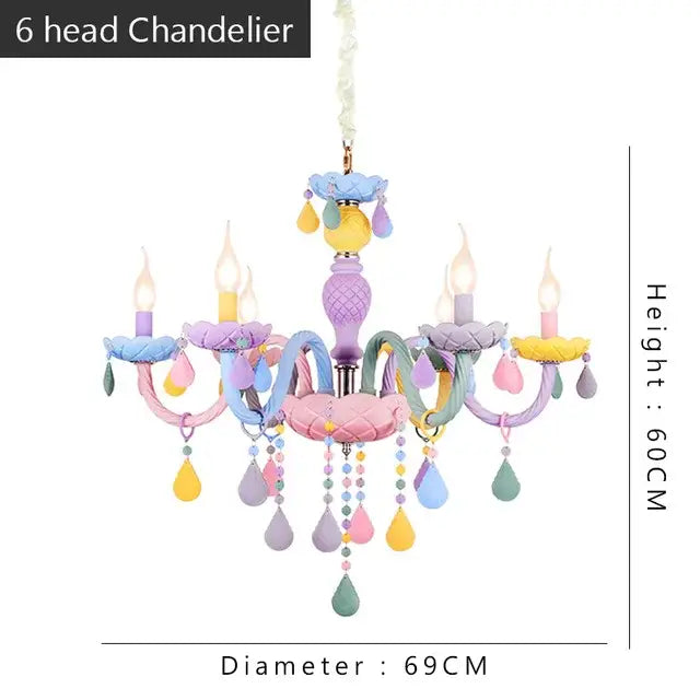 Pastel Crystal Bedroom Chandelier