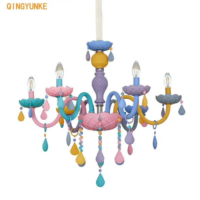 Pastel Crystal Bedroom Chandelier