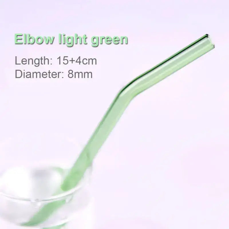 Ridged Glass Straws Set