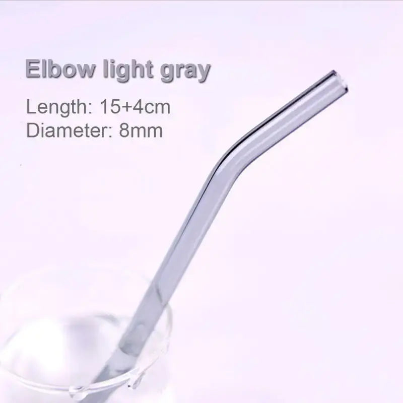 Ridged Glass Straws Set