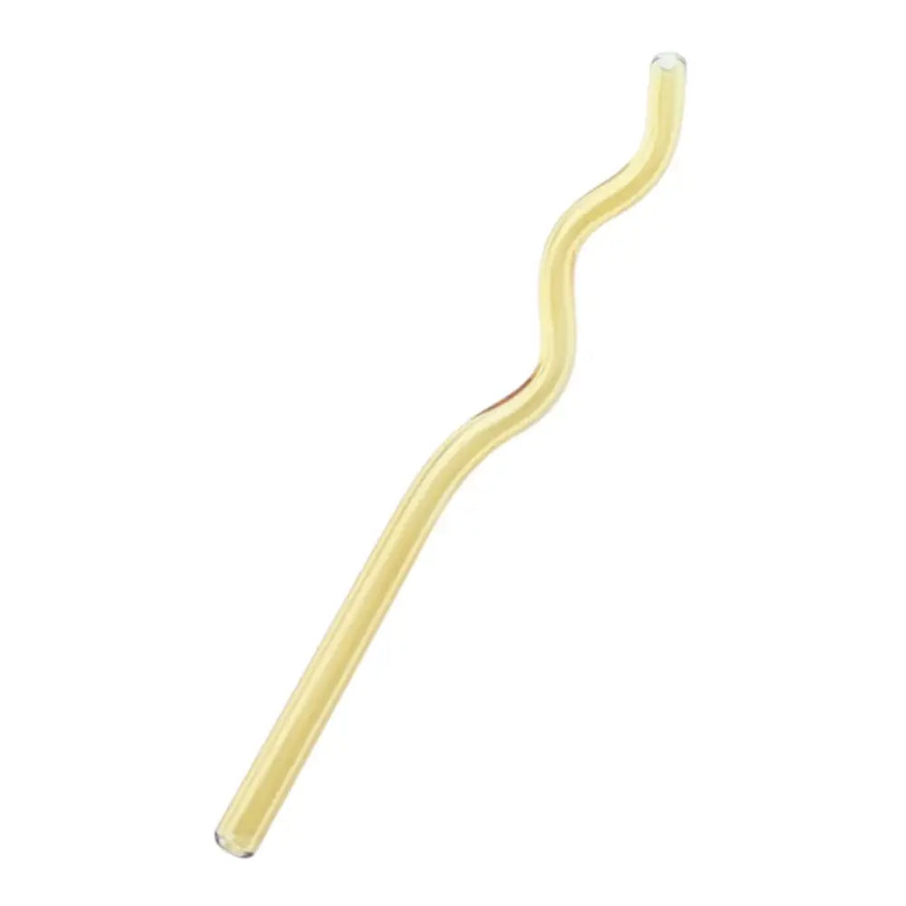 Ridged Glass Straws Set