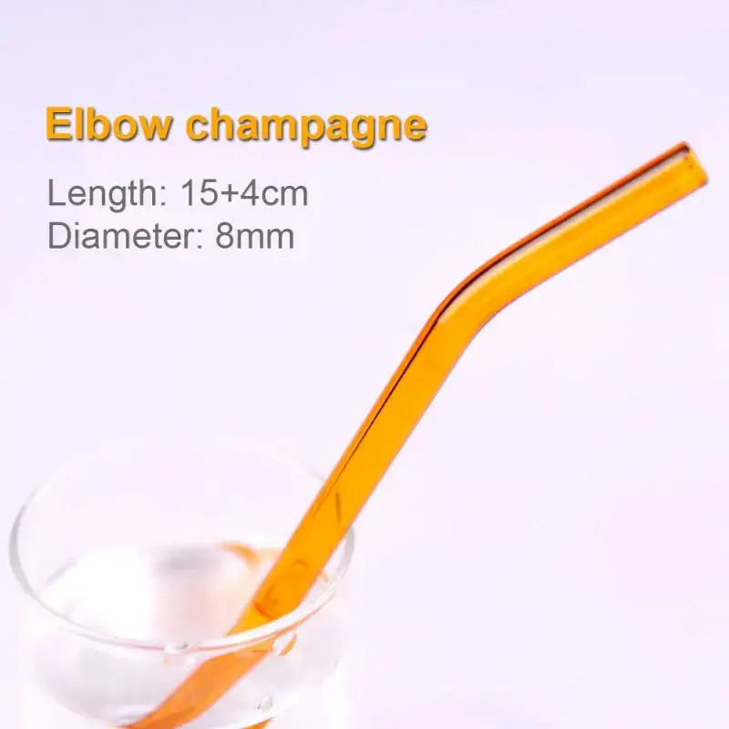 Ridged Glass Straws Set