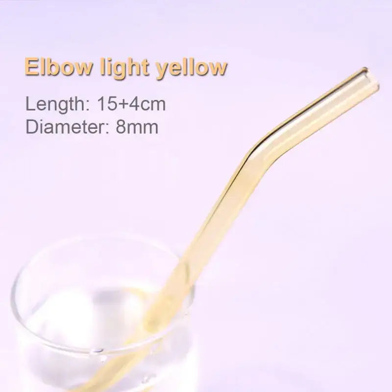 Ridged Glass Straws Set