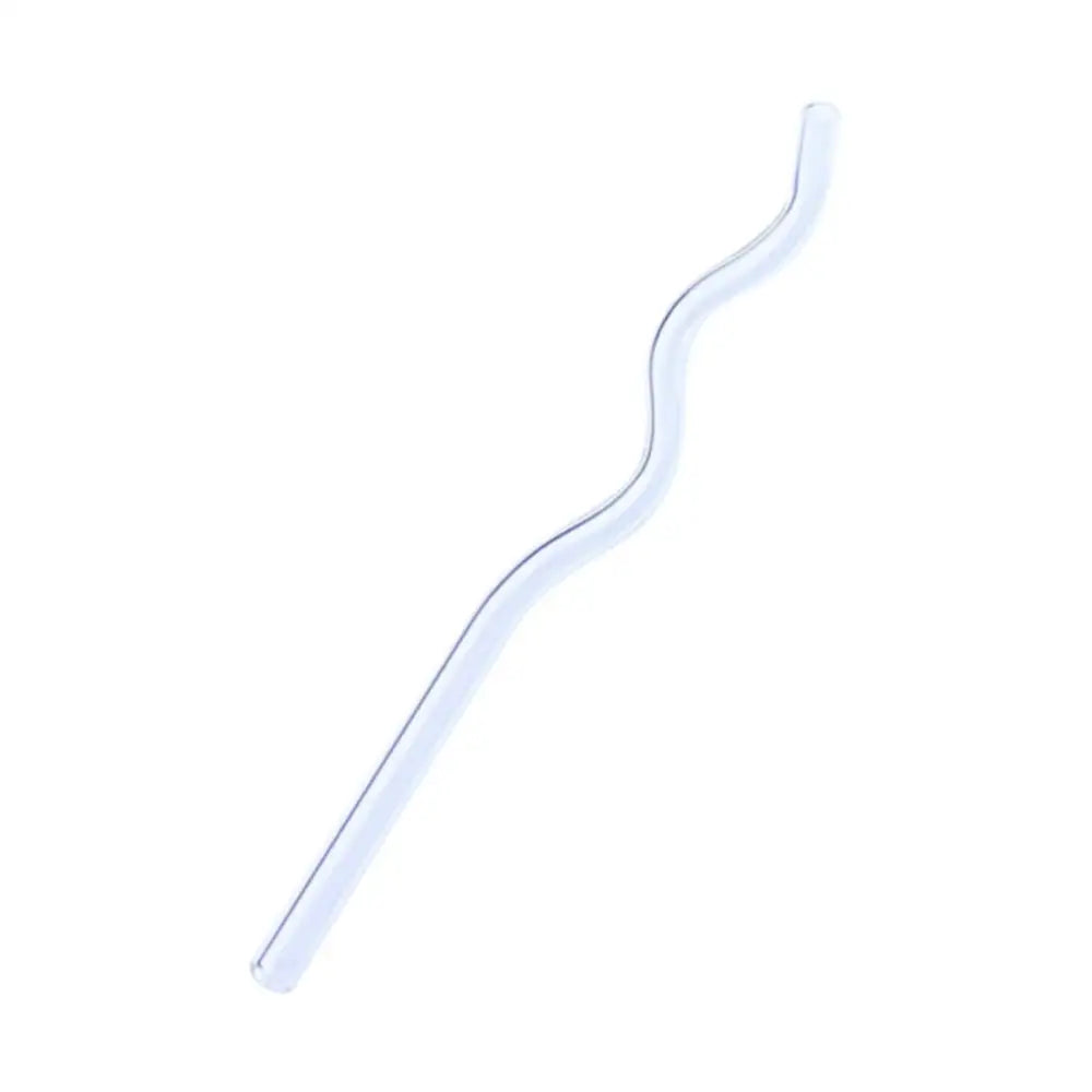 Ridged Glass Straws Set