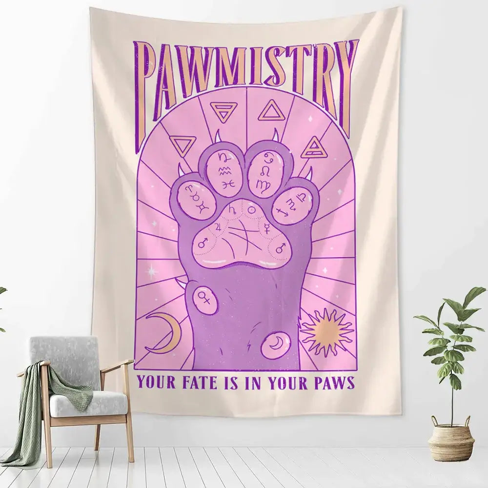 Purple Cat Claw Tapestry