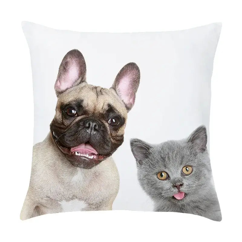 Pet Print Peach Pillowcase