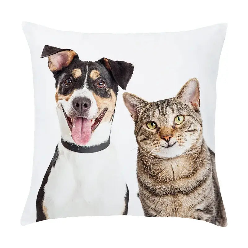 Pet Print Peach Pillowcase
