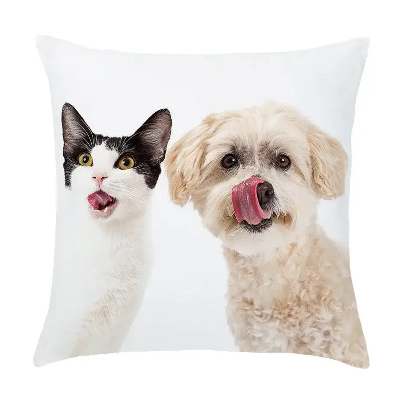Pet Print Peach Pillowcase