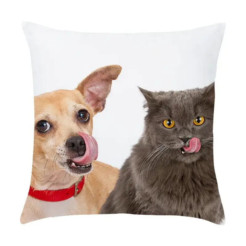 Pet Print Peach Pillowcase