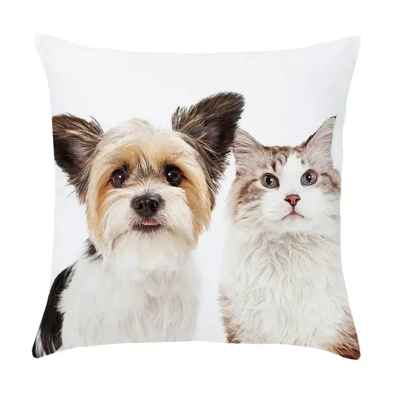 Pet Print Peach Pillowcase