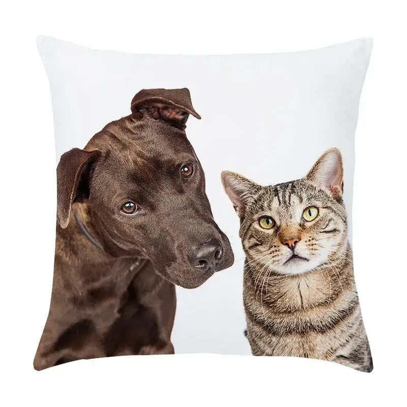 Pet Print Peach Pillowcase