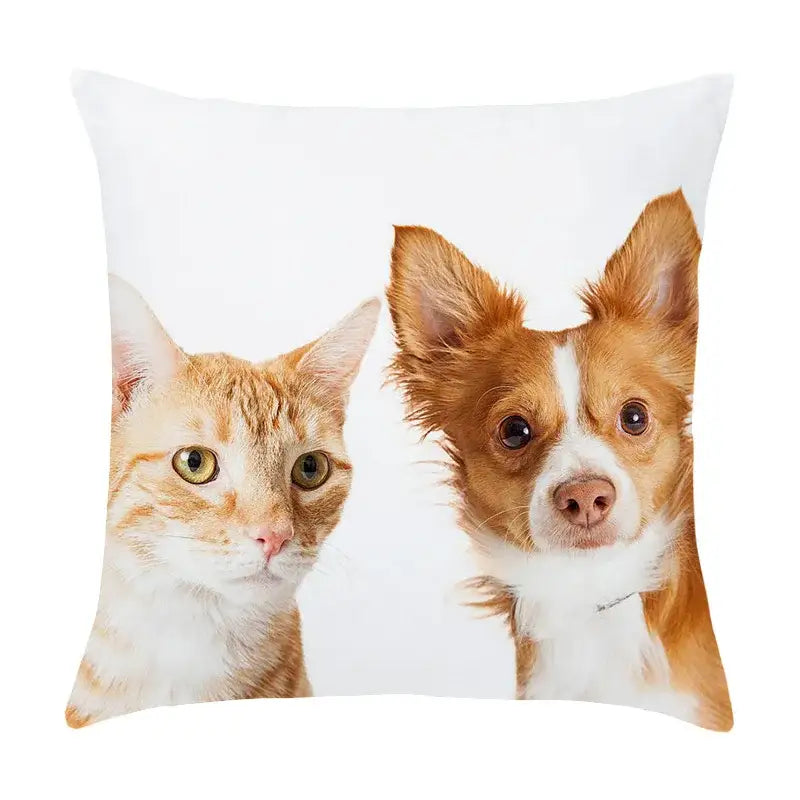 Pet Print Peach Pillowcase