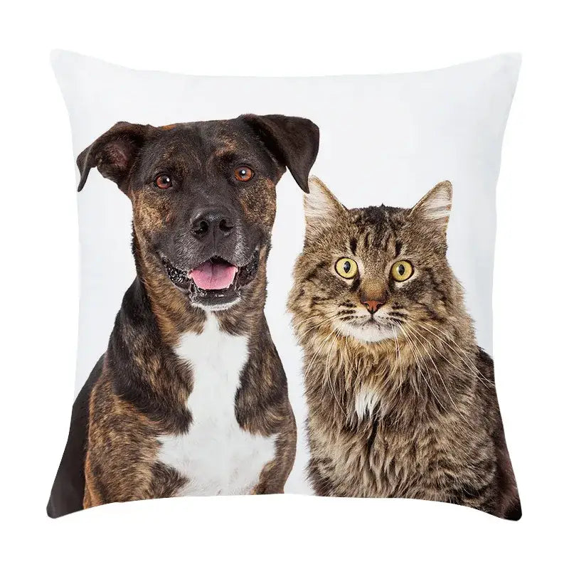 Pet Print Peach Pillowcase