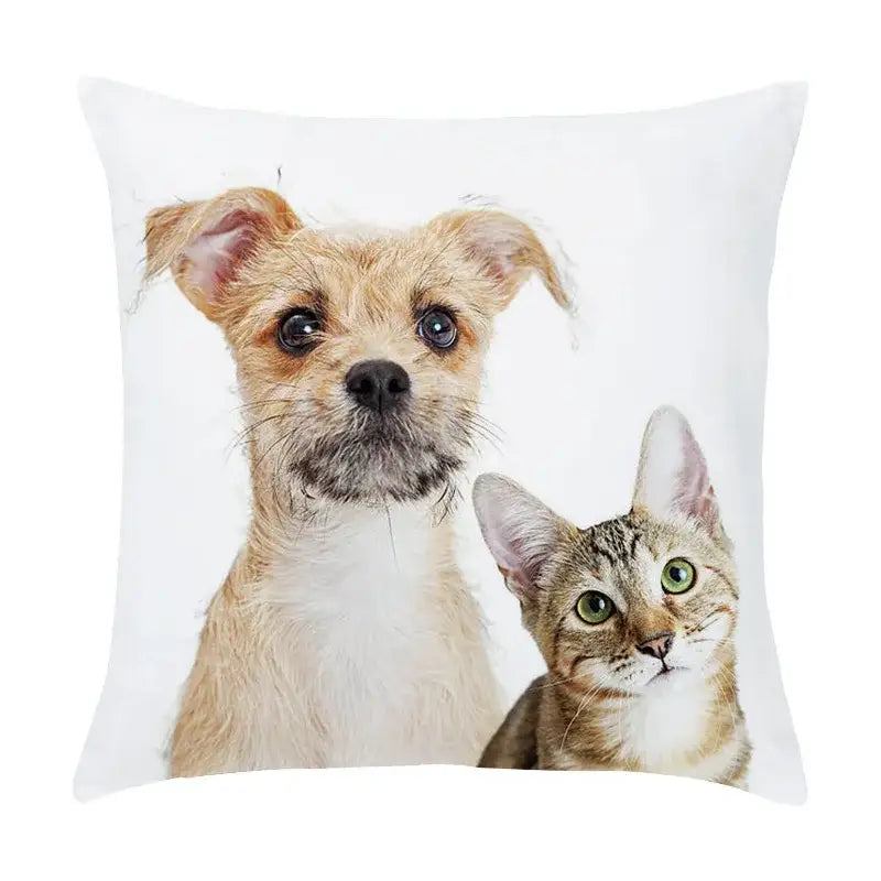 Pet Print Peach Pillowcase