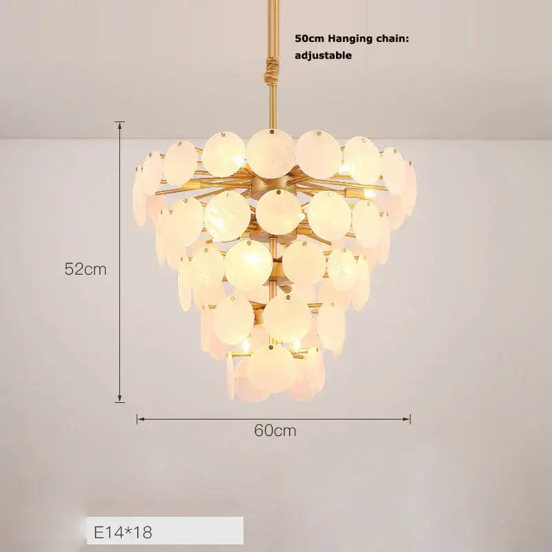 Pink Agate LED Chandelier