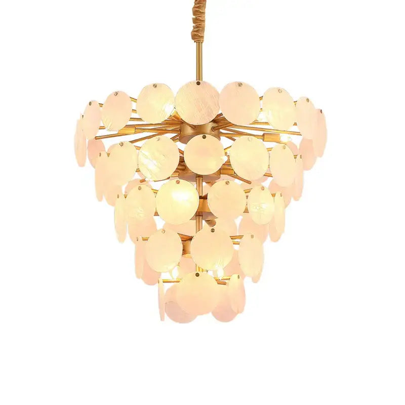 Pink Agate LED Chandelier