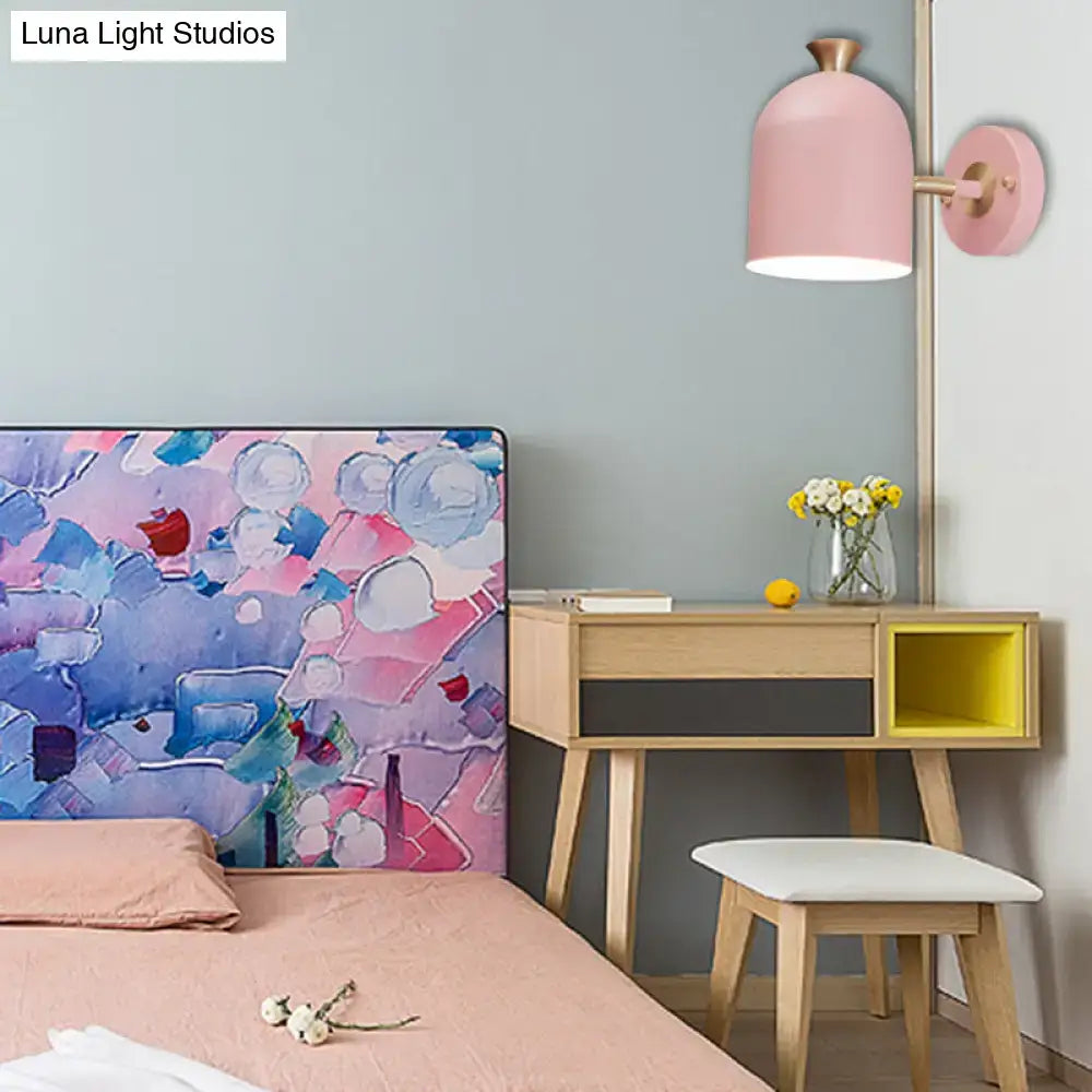 Pink Brass Macaron Wall Sconce