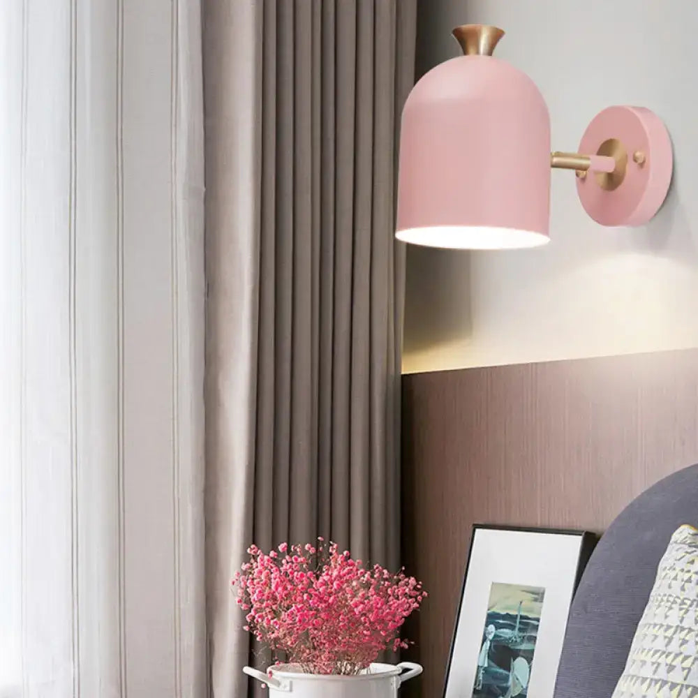 Pink Brass Macaron Wall Sconce