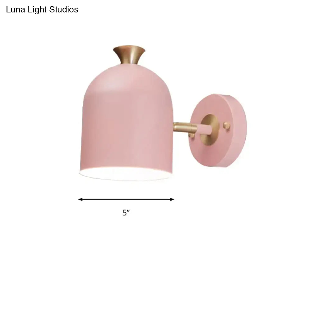 Pink Brass Macaron Wall Sconce