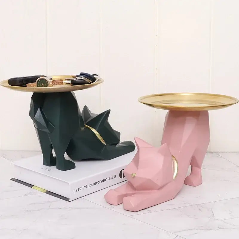 Geometric Cat Storage Tray