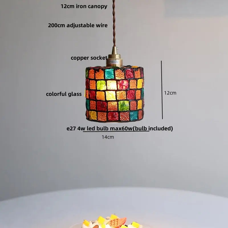 Mosaic Glass Pendant Light