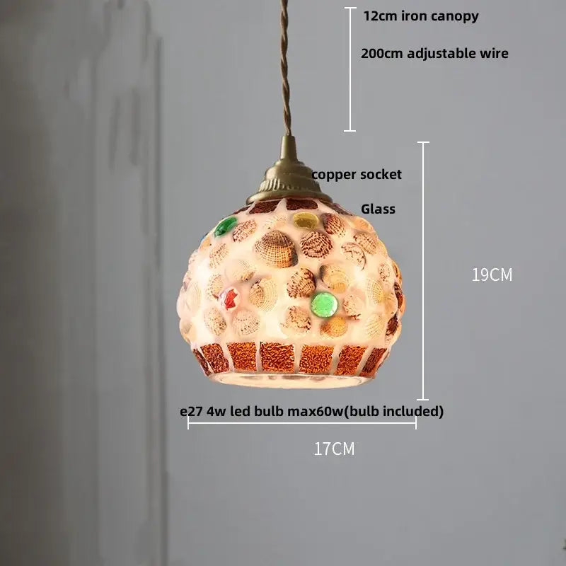 Mosaic Glass Pendant Light
