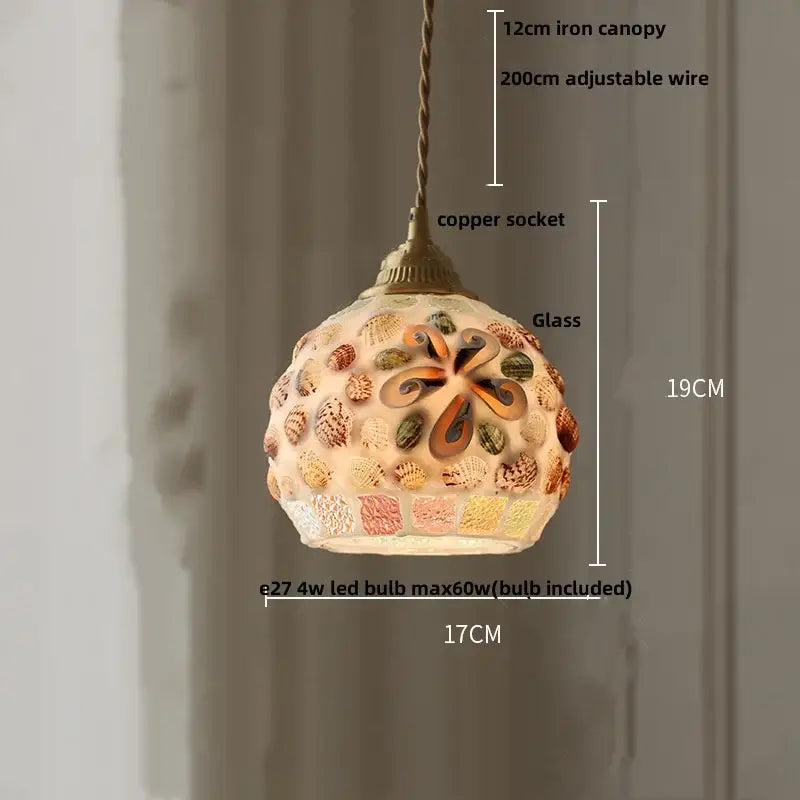 Mosaic Glass Pendant Light