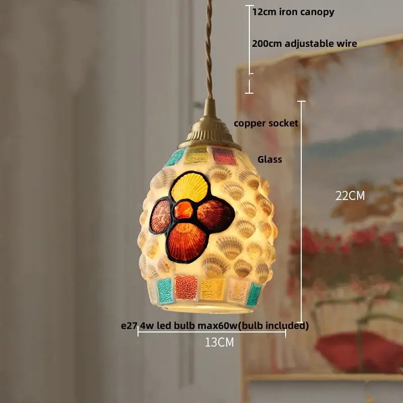 Mosaic Glass Pendant Light