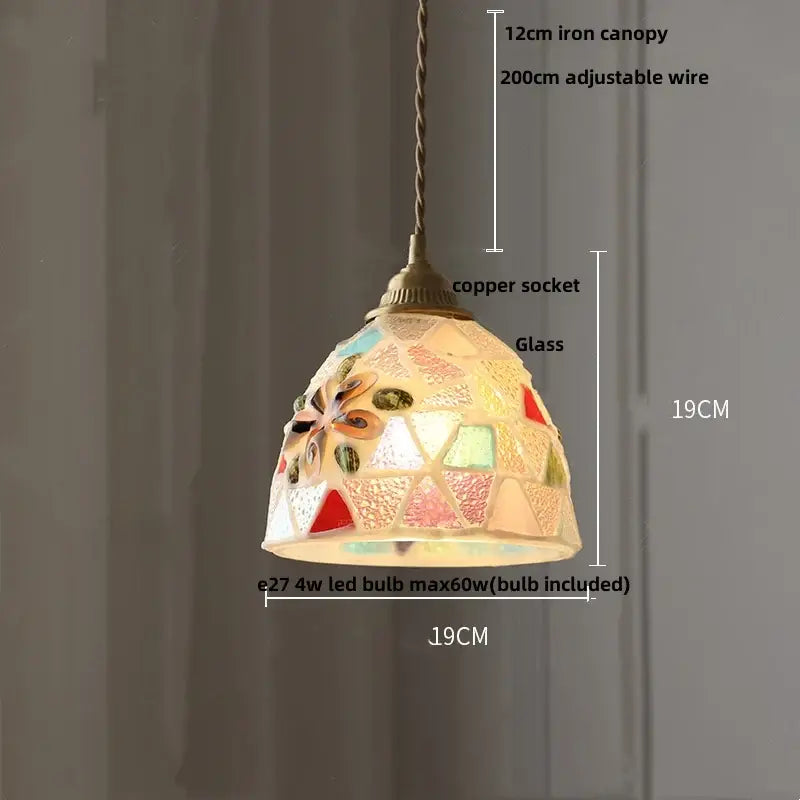 Mosaic Glass Pendant Light