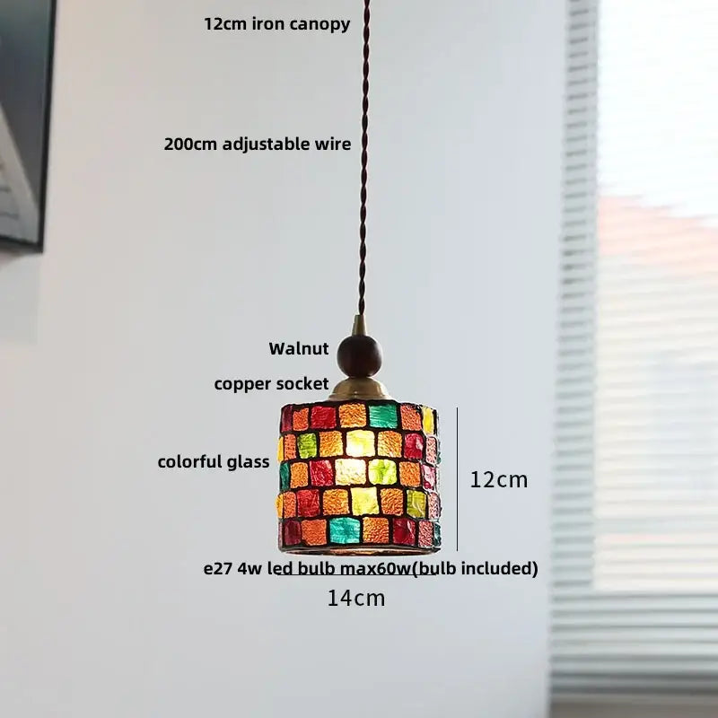 Mosaic Glass Pendant Light